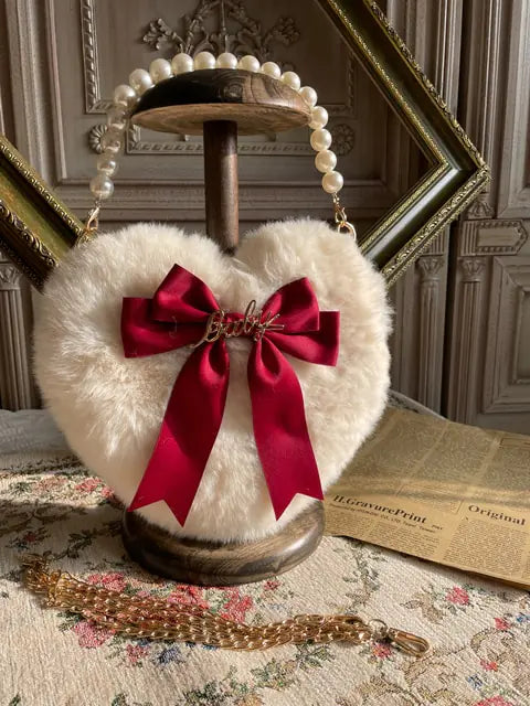 Heart Plush Hand Carrying Bag