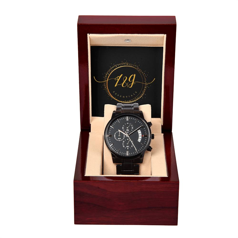 MC Black Chronograph Watch