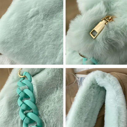 Fluffy Faux Fur Soft Shoulder Bags