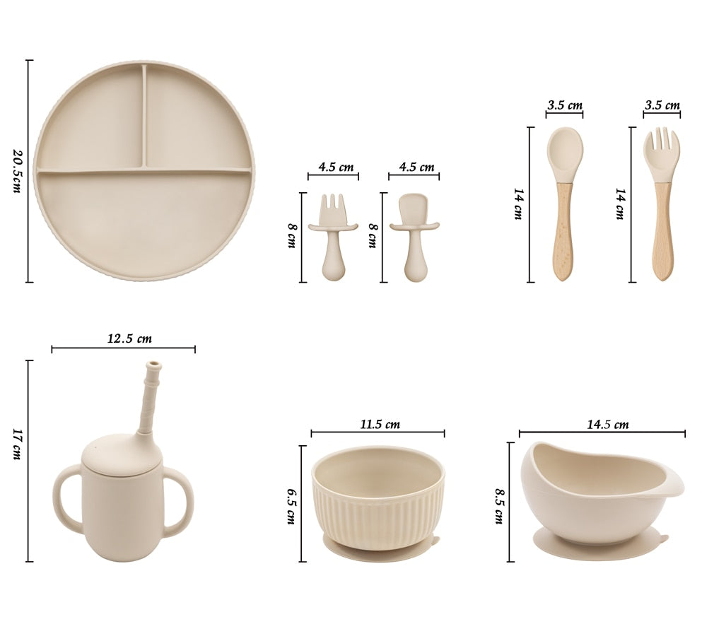 Weaning Solid Food Plate Bowl Set